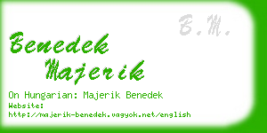 benedek majerik business card